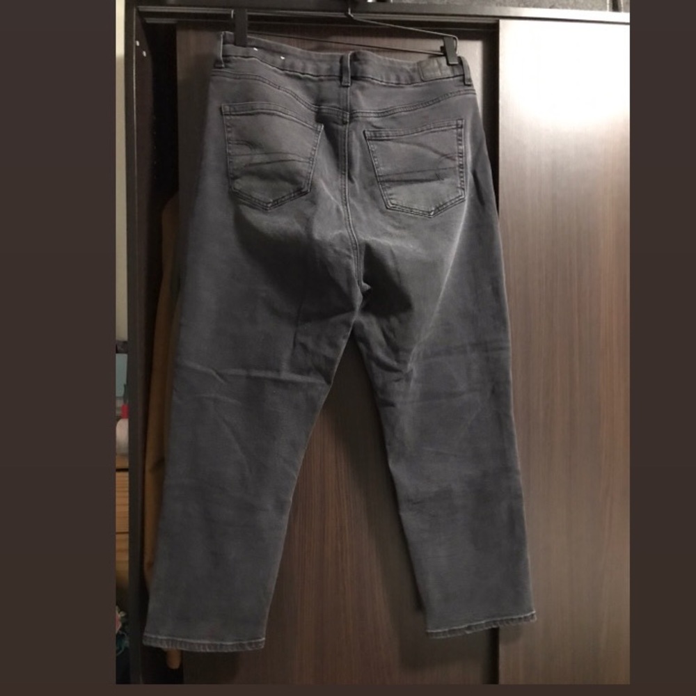 American Eagle washed black mom jeans